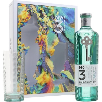 NO.3 London Dry Gin 46% 0,7 l (dárkové balení 1 sklenička)