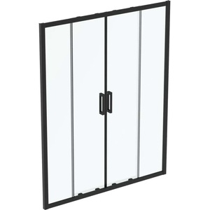 Ideal Standard Connect 2 - Плъзгащи се врати за душ, четирикрилни, 160 см, черно/прозрачно стъкло K9282V3 (K9282V3)