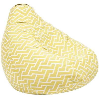 PUFRELAX Пуф круша 320л. Nirvana Grande, Zippity Yellow, Перящ се калъф, Пълнеж от Полистиролни перли, Гама Premium (PUF-G-NGR-PT-ZIY)