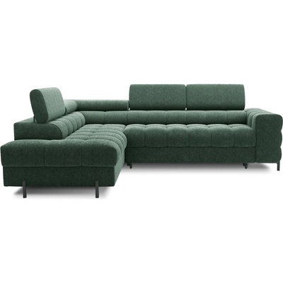 Eltap Зелен разтегателен ъглов диван с място за съхранение от букле (ляв ъгъл L форма) Ferucce - ELTAP (CO-FER-LT-35AMO)