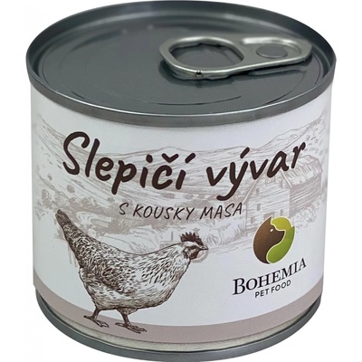 Bohemia Pet Food Slepičí vývar s kousky masa 140ml