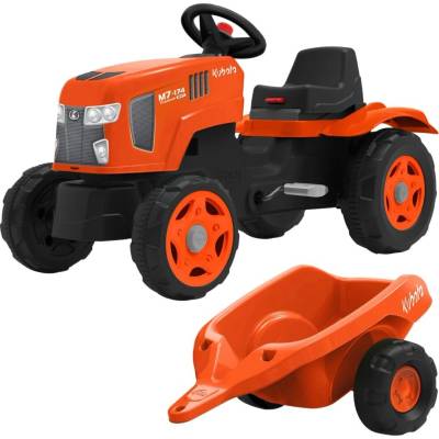 FALK Kubota šliapací traktor s prívesom a otvárateľnou kapotou
