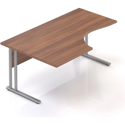 Lenza Ergonomický stůl Visio 160 x 100 cm, levý, ořech