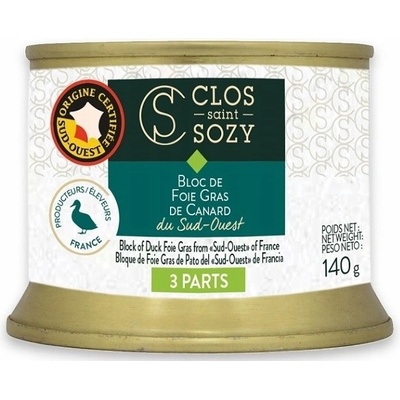 Clos Saint Sozy foie Konzerva gras z kachny jihozápadní blok 140 g – Hledejceny.cz