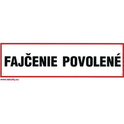 PHT a.s. Tabuľka Fajčenie povolené