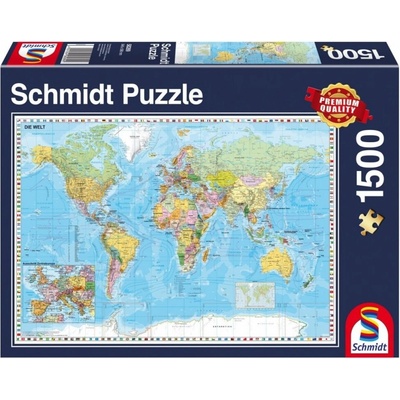 Schmidt Politická mapa světa 1500 dielov