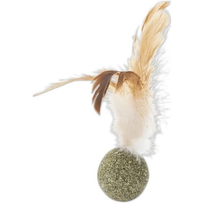 Beeztees Loptička s catnipom a perím 12 cm