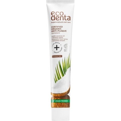 Ecodenta Certified Organic Anti-plaque BIO proti zubnímu plaku s kokosovým olejem 75 ml