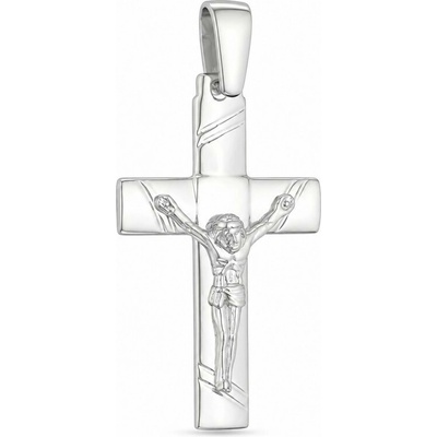 Argento Stříbrný přívěsek křížek s Ježíšem 86026