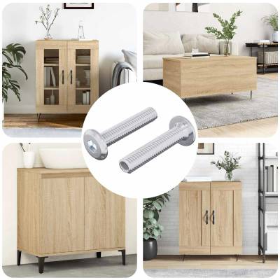 vidaXL Заключващ винт Едноцветен 2 бр. Сребристо M6 x 30 mm Стомана (864568)