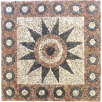 Divero D60386 120 x 120 cm mozaika kvetina ružová sivá krémová 1 ks