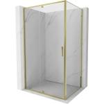 Mexen Exo-R душ кабина с отварящи се врати 120 x 80 см, прозрачна, златна (819-120-080-50-00)