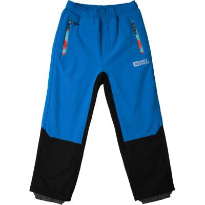 Wolf B2096 chlapecké zateplené softshellové kalhoty modrá