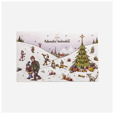 Čokoládovna JANEK Tradiční čokoládový adventní kalendář 170 g