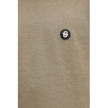 HUGO BOSS Памучен пуловер boss мъжки в зелено от лека материя 50543136 (50543136)