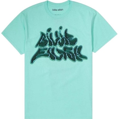 Billie Eilish Neon Logo Billie (Back Print) Blue XL Риза (<![CDATA[BILLIETS45MBL04]]>)
