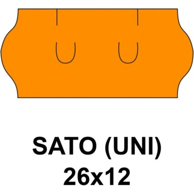Cenovkové etikety Sato 26x12 oranžové