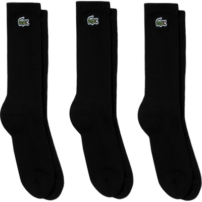 Lacoste Sport High Cut Socks 3P Čierny