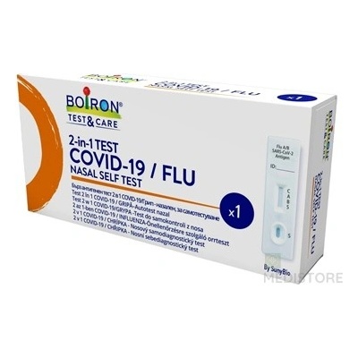 BOIRON Test&Care 2-in-1 COVID-19/FLU nosový samodiagnostický test 1x1 ks