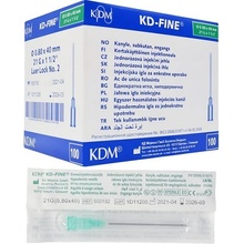 KD-FINE Injekčná ihla21 G 0,80 x 40 mm zelená 100 ks