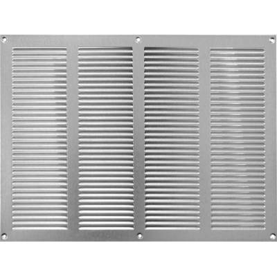 Ventishop KVMp 400x300 kovová hranatá větrací mřížka se síťkou, pozink. ocel