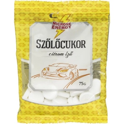 Microse Hroznový cukr pastilky s citrónovou příchutí 75 g