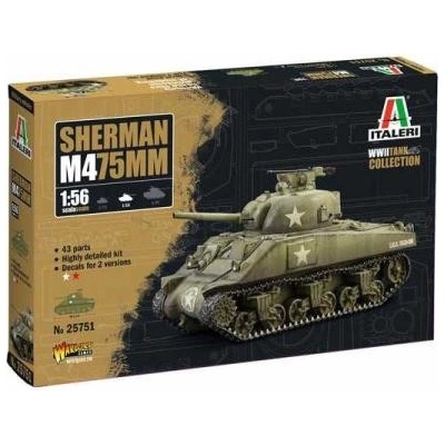 ITALERI Model Kit tank 25751 M4 Sherman 75mm 1:56