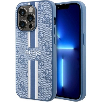 GUESS Кейс Guess GUHMP14LP4RPSB за iPhone 14 Pro 6.1", син / син, твърд, 4G Printed Stripes MagSafe (GUE002842-0)