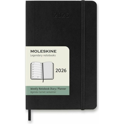 Moleskine A6 týdenní 2026 černý – Zboží Dáma