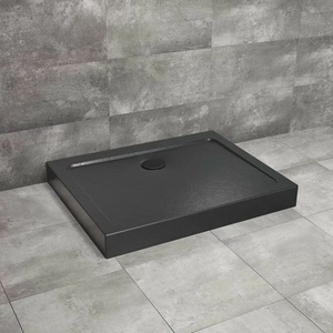 Radaway Doros D Compact Stone правоъгълно душ корито 100x90 см черен акрил (SDRD1090-05-54S)