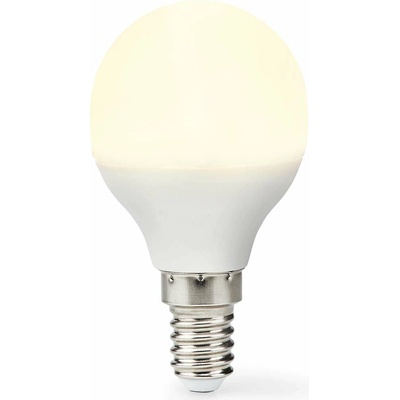 NEDIS LED žárovka E14/ G45/ 4,9 W/ 220 V/ 470 lm/ 2700 K/ teplá bílá/ matná