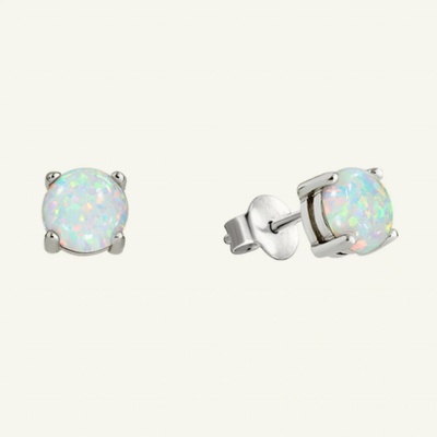 SilveAmo stříbrné pecky Kapky modrého opálu CK2OPB1186