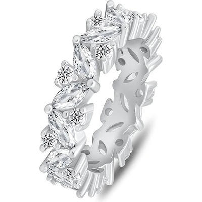 Brilio Silver Stříbrný prsten s čirými zirkony RI136W