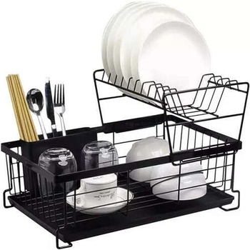 Ruhhy Голям двуетажен цедник за съдове, тавичка за отцеждане (5904463315136)
