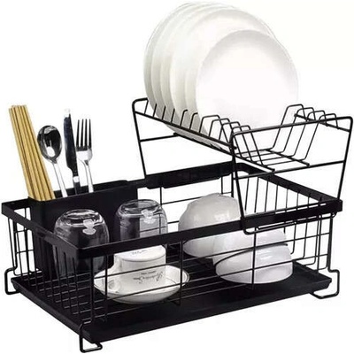 Ruhhy Голям двуетажен цедник за съдове, тавичка за отцеждане (5904463315136)