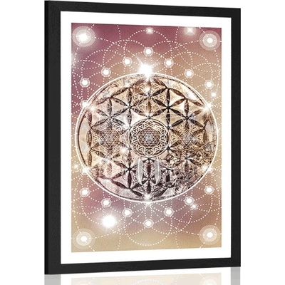 Plakát s paspartou okouzlující Mandala - 40x60 no frame