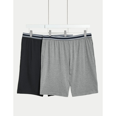 Marks & Spencer Комплект от две мъжки пижами от сив чист памук Marks & Spencer Marks & Spencer | Siv | МЪЖЕ | M