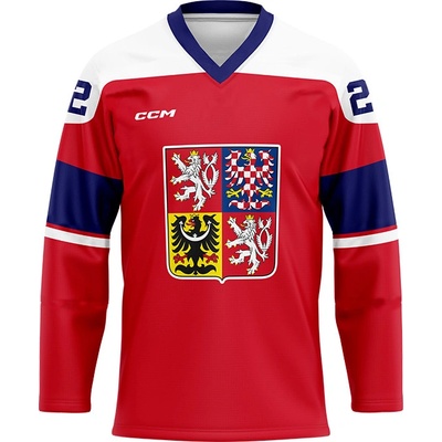 CCM Česká republika Fan dres Lukáš Dostál #1 červený – Zboží Mobilmania