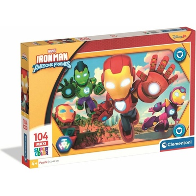 CLEMENTONI Iron Man a jeho úžasní priatelia MAXI 104 dielov