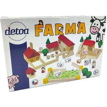 Detoa Dřevěná stavebnice Farma