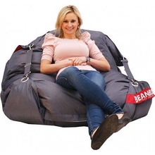 BeanBag Comfort s popruhy 189 x 140 cm tmavě šedá