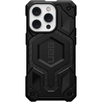 Urban Armor Gear MagSafe Противоударен Калъф за iPhone 15 Pro, UAG Monarch Pro Carbon Fiber Case, Черен (840283909153)