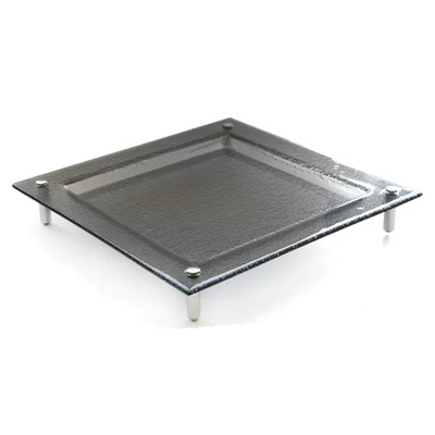 3D the glassware company D-Плато зо сервиране 40/40см с крачета хром Н5, 5sm(1001Т-005)ЧЕРНО (0103113)