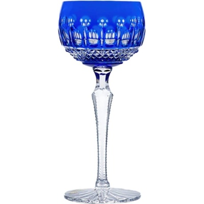 Bohemia Crystal Broušené sklenice na víno Tomy modrá set po 6 x 190 ml