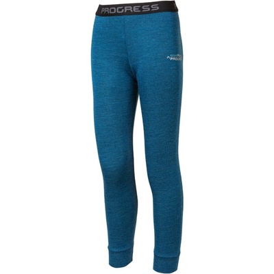 Progress Mb Sdnd Merino & Bambus dětské termo dlouhé spodky, petrol/sv.modrá