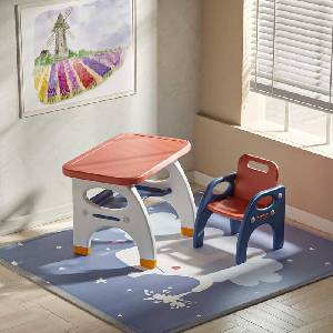 Feelkids Детско бюро за писане и рисуване със столче в червен цвят