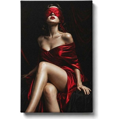KRAFTHOUSE.EU Rubínová Bohyně – obraz na plátně Premium Canvas | 100% bavlna | Různé rozměry Velikost: 150 x 100 cm Rubínová Bohyně | Luxusní glamour obraz na plátně Premium Canvas