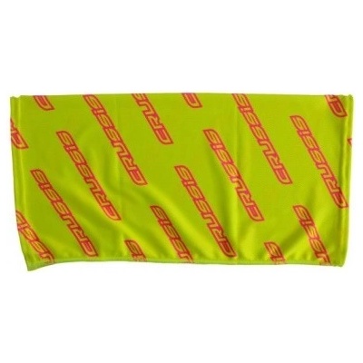 Dámský tubus na krk žlutá fluo / růžové fluo logo