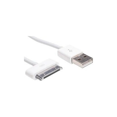 Akyga kabel USB-Apple 30-pin 1.0m/bílá | Zboží Auto
