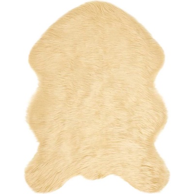 vidaXL Изкуствен овчи килим Tafalla Крем 80 x 120 cm Полиестер (42021520)